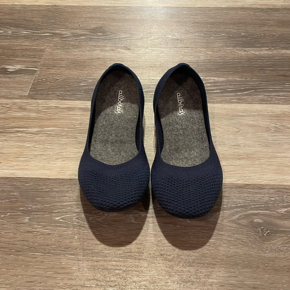 All birds navy blue flats